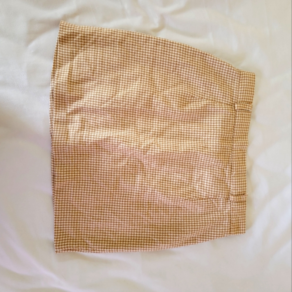 Yellow checkered mini skirt, 10, Jessica Scott